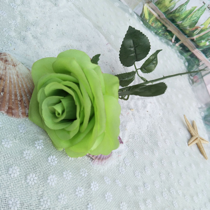 Raw Silk Straight Rod Single Rose Moisturizing Rose Realistic Feel Home Decorative Fake Flower Artificial Flower