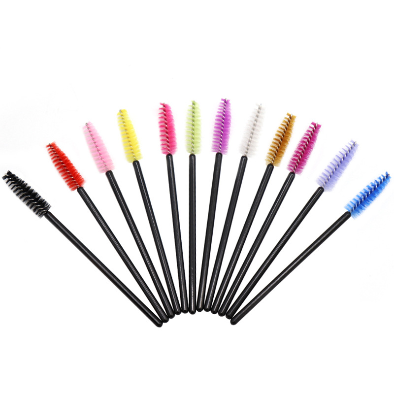 Disposable Nylon Brush Mini-Portable Color Eyelash Curler Spiral Eyebrow Brush Eyelash Mascara Brush Makeup Comb