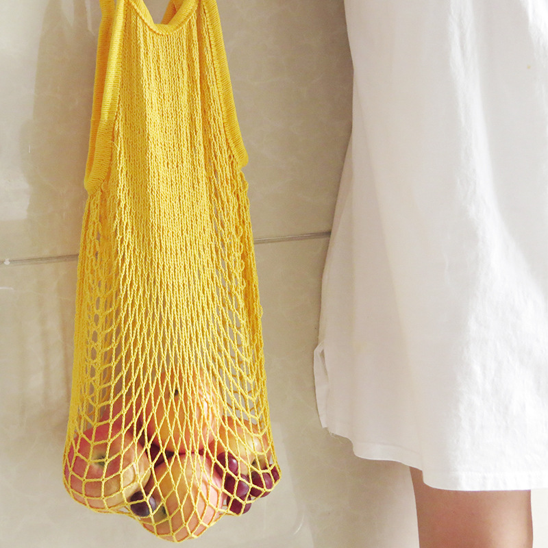 纯棉网兜超市购物袋 棉网兜手提式挎肩式网袋网袋