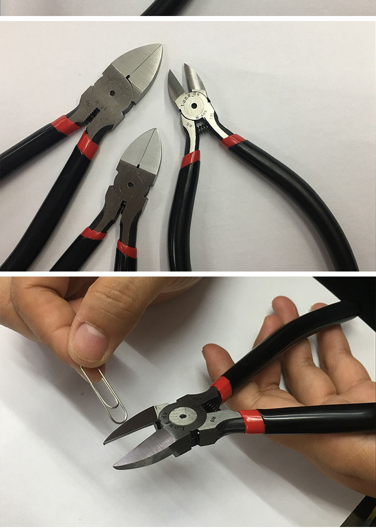 钢丝克星铬钒钢5寸6寸钢丝水口斜口光纤剪弹簧钳钢丝剪钳电子钳子