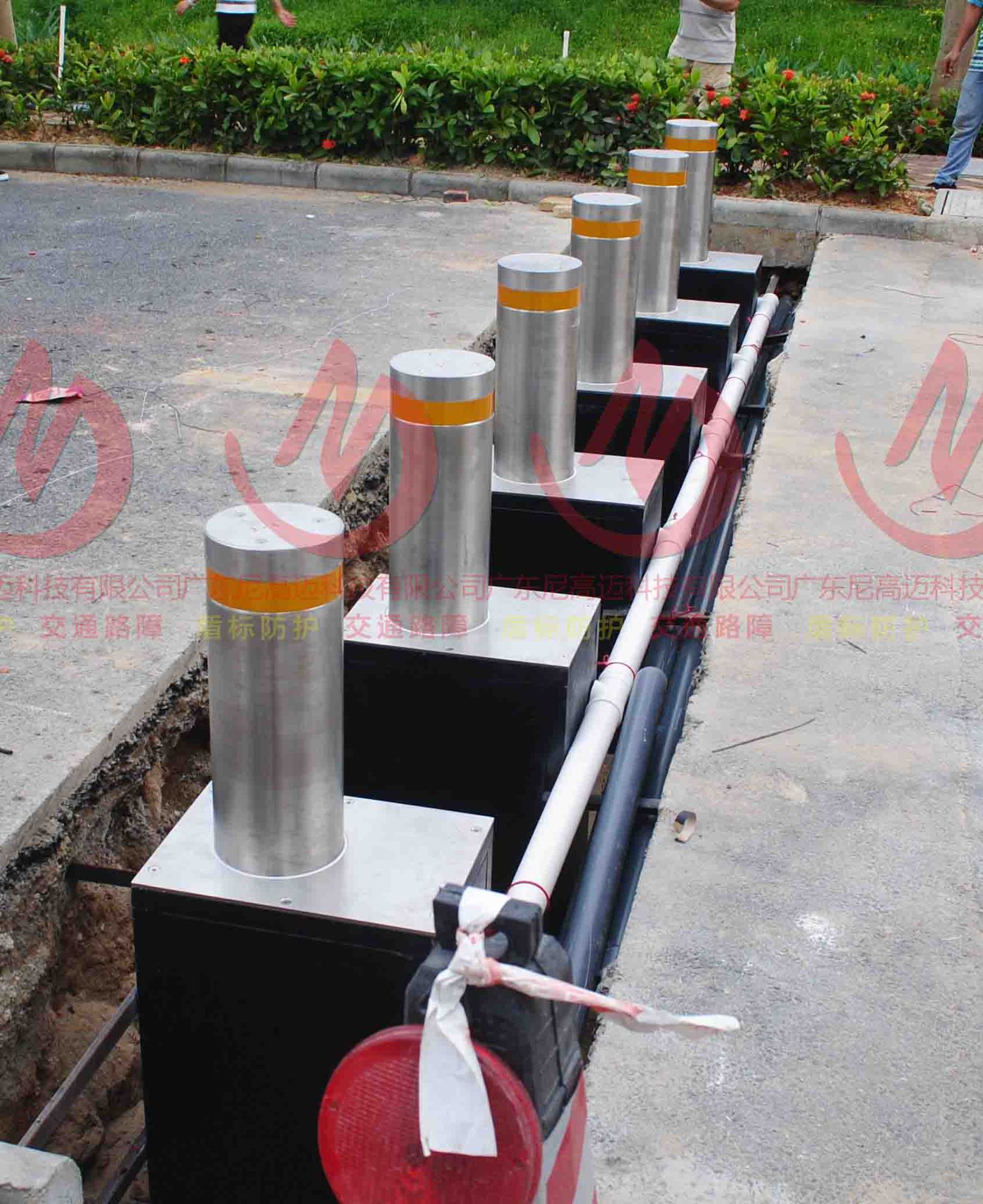 交通防撞自动升降路桩拦车伸缩地柱自动升降路桩防冲撞升降护柱