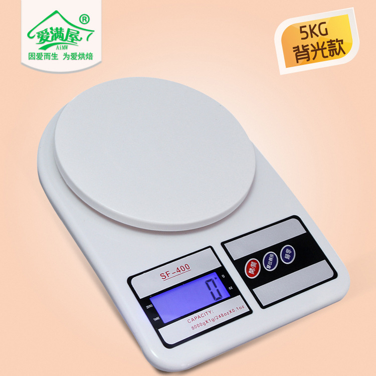 5kg Kitchen Scale Sf400 Kitchen Electronic Scale with Tray with Backlight Electronic Scale AMW Baking
