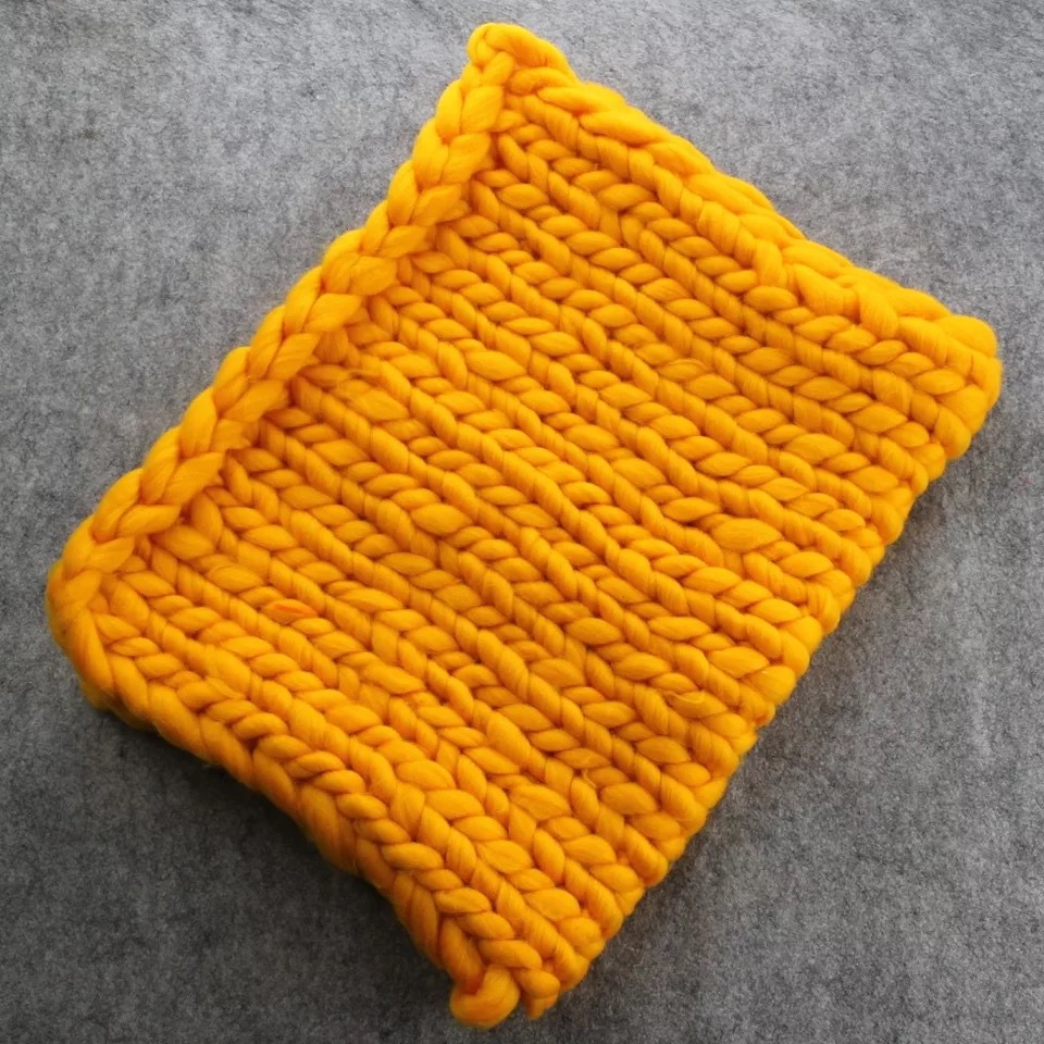 淘宝热卖新款拍照毯子手工编织毯子新生儿拍照方形毛线编织毯子