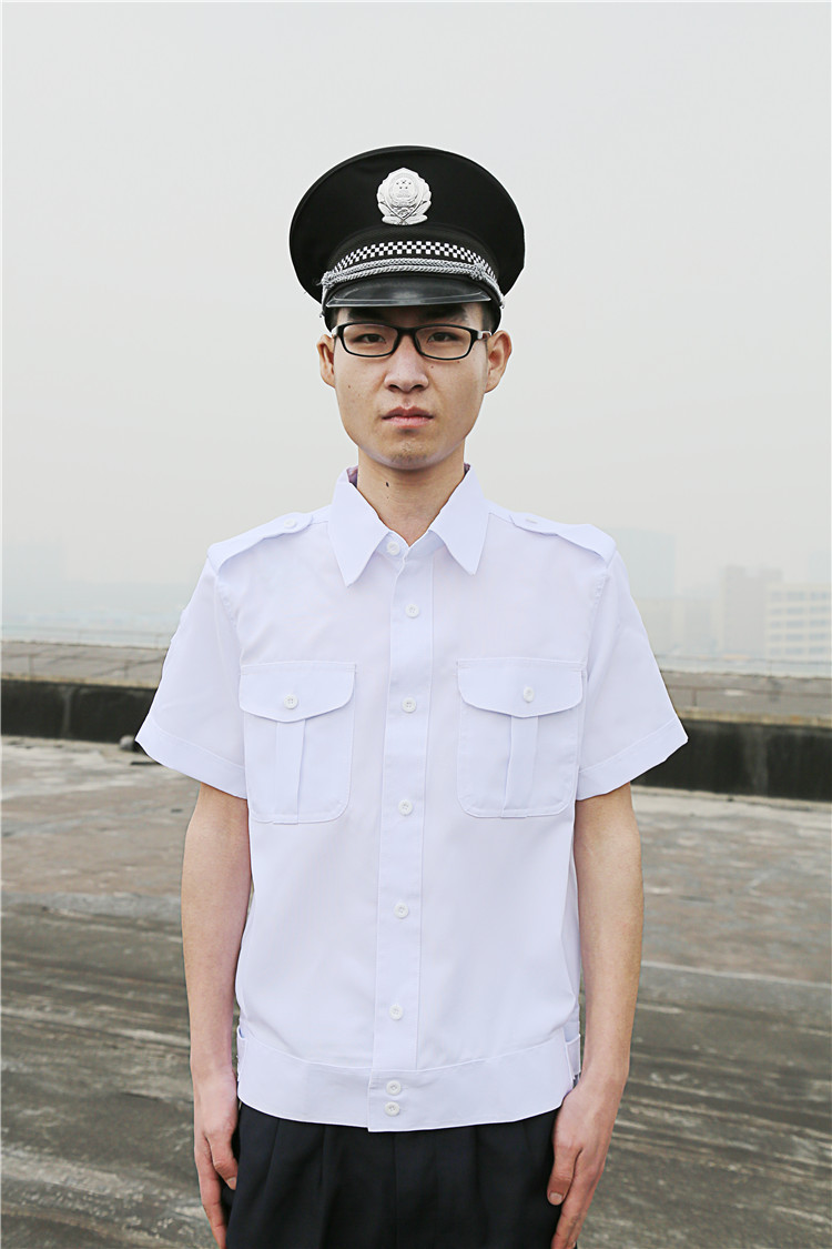 夏季保安员工作服 短袖衬衫 白衬衣酒店物业门卫白色保安服批发