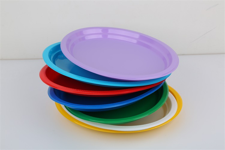 一次性加厚塑料圆形托盘 家用无毒 水果蛋糕盘野炊盘餐厅盘盛菜盘