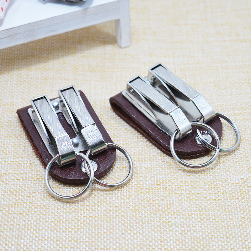 老式经典皮带扣 裤带扣 真皮双环钥匙扣批发 穗通精品钥匙扣