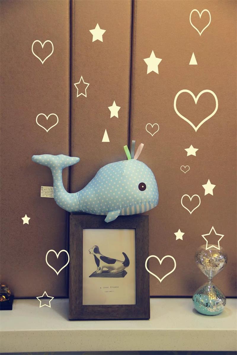 厂家直销可爱波点布艺小海豚娃娃家居摆设道具玩偶儿童节日礼物