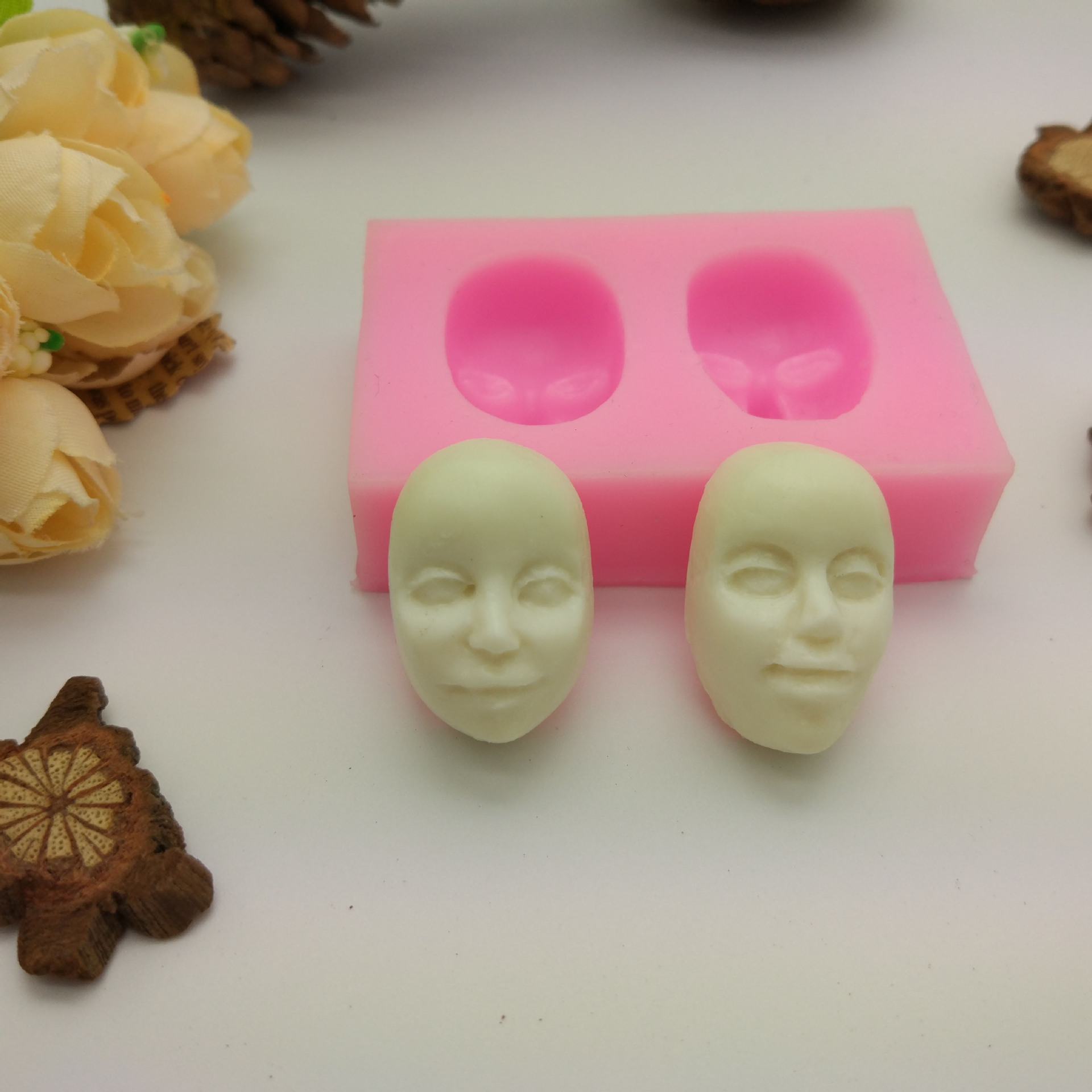 厂家直销硅胶模具人脸 手工皂模具 液态翻糖模具 烘焙工具