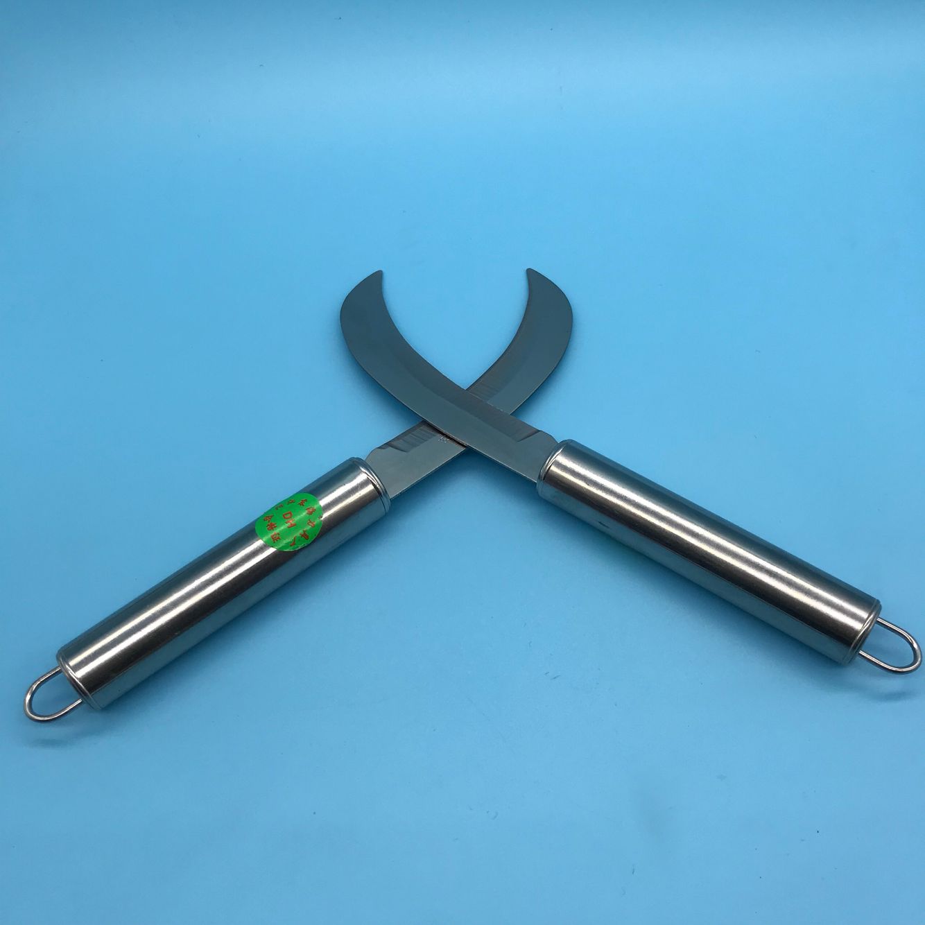 不锈钢全柄弯刀,香蕉刀,割草刀割菜刀多功能多用弯刀地摊货源