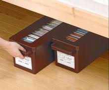 日本inomata收纳盒DVD碟片整理盒超大容量CD收纳盒ps4光盘盒