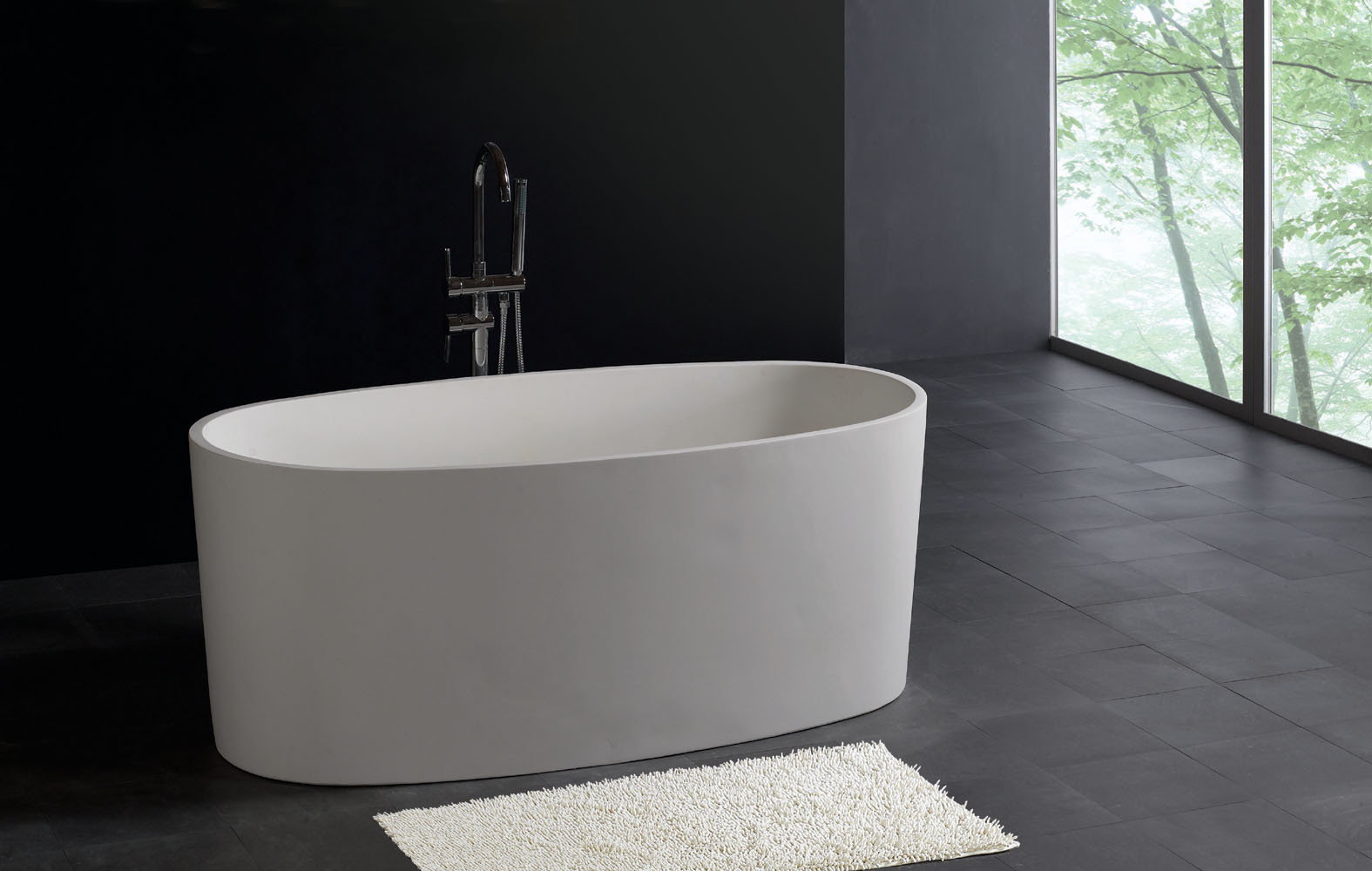 佛山奔祺卫浴人造石浴缸 酒店家用浴盆落地独立式洗澡盆批发