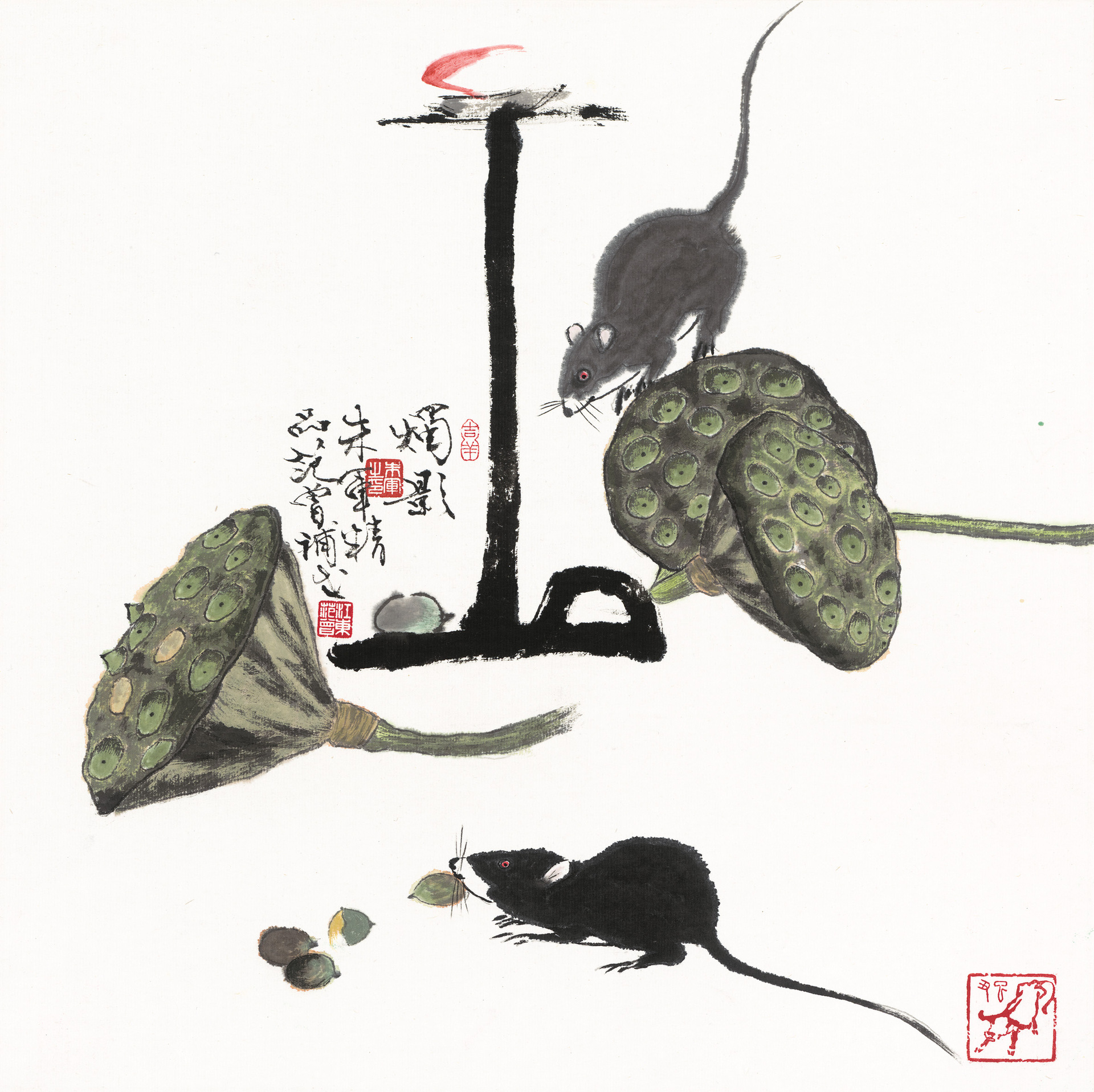 朱军《瓜果册页》十二开 高仿真复制宣纸国画 家居酒店装饰画