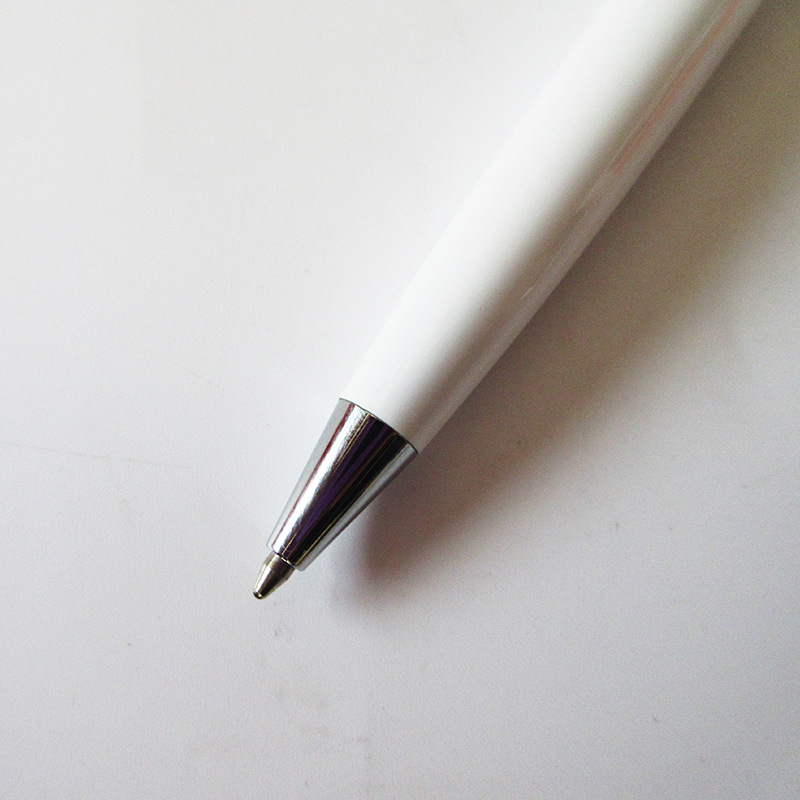 热销白色圆珠笔办公礼品笔 可来样定制广告笔定制logo创意笔批发