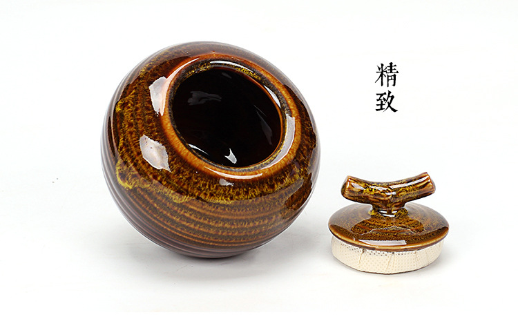 陶瓷茶叶罐_金樽 窑变釉茶叶罐 防潮密封储藏罐 厂家直销支持定logo -
