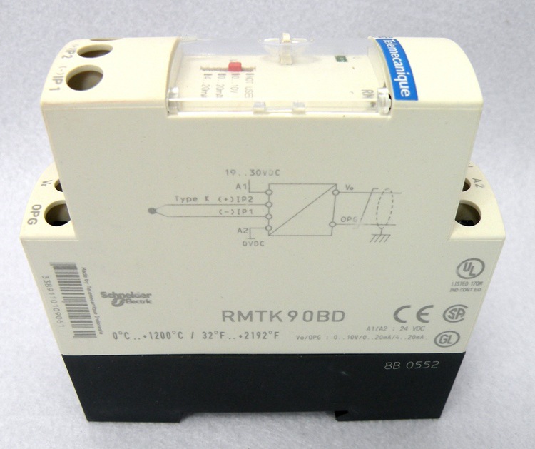 原装施耐德schneider k型的热电偶变送器 rmtk90bd