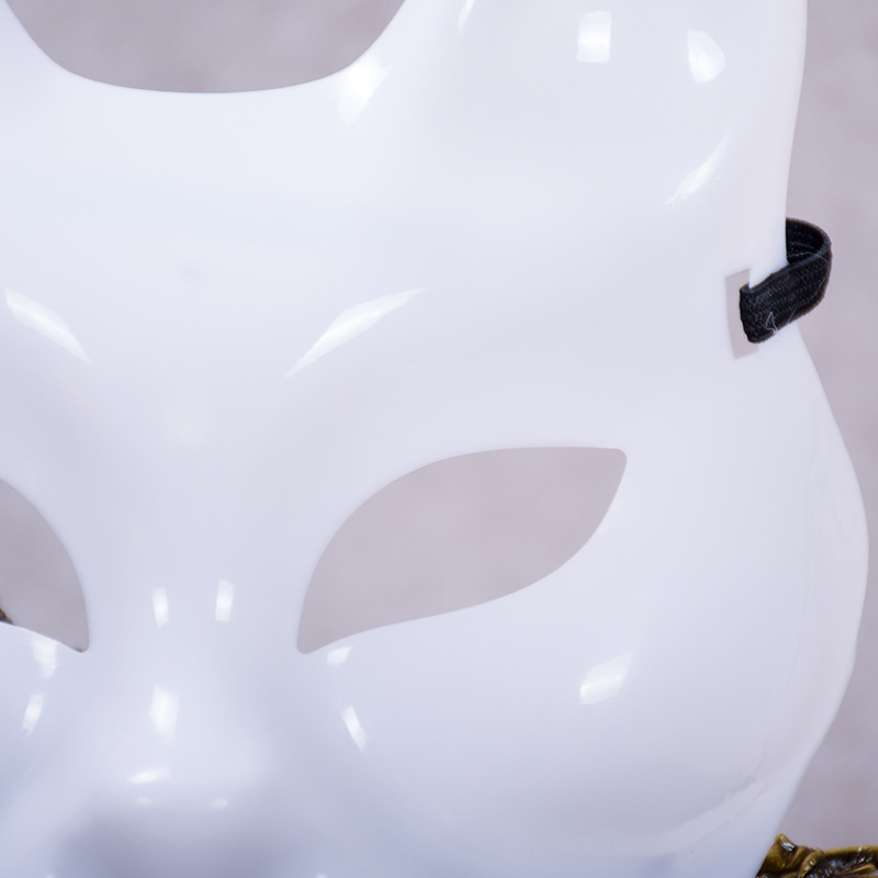 白色面具 石膏面具 diy可涂鸦上色 街舞面具 猫面具 塑.