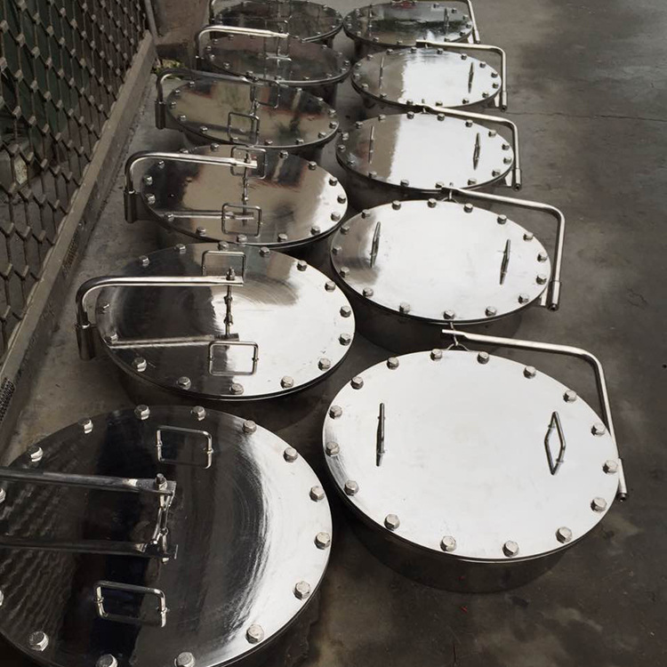 不锈钢非标人孔厂家不锈钢垂直圆形吊盖储罐人孔加工大型非标人孔