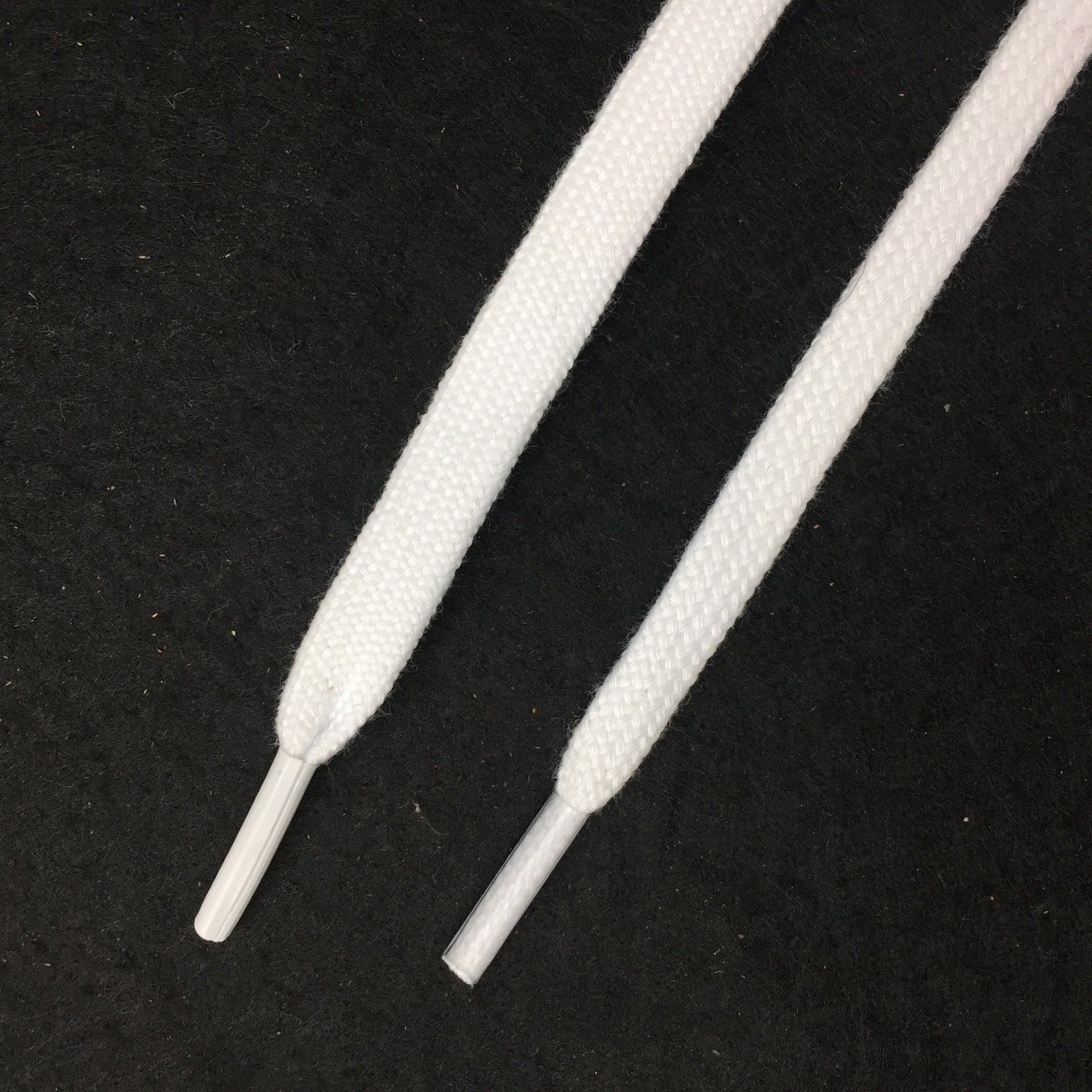 纯棉40锭 贝壳头鞋带棉白本白鞋带长度订制工厂批发 白色棉鞋带