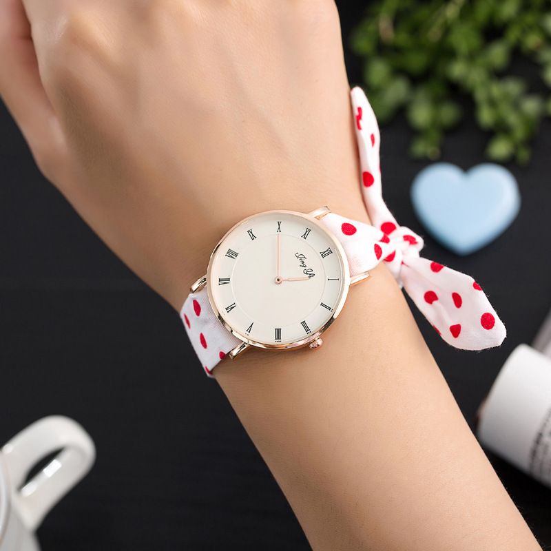 绑带手表女布表绑带森系森女生学生韩版简约潮流时尚闺蜜对表