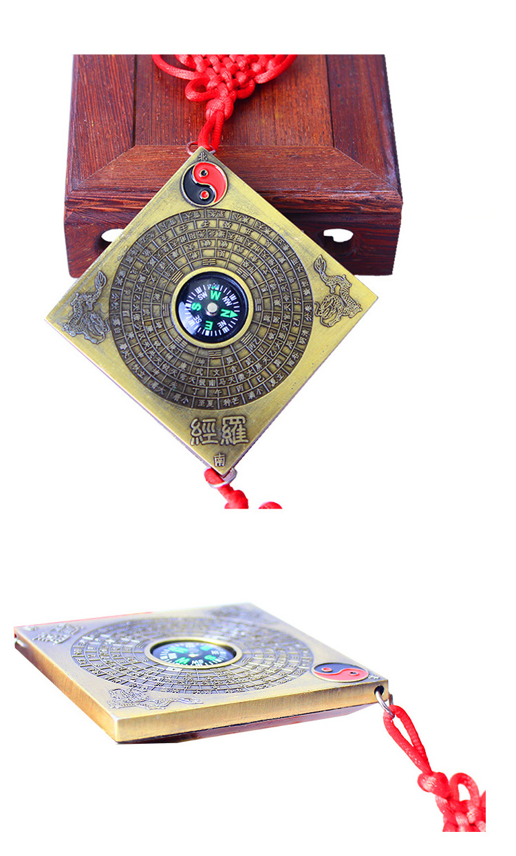 厂家直销合金车挂罗盘十二生肖罗盘精品罗盘挂件