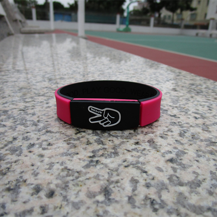 deuce潮版 剪刀手欧文同款篮球运动手环硅胶腕带球迷饰品欧美手链