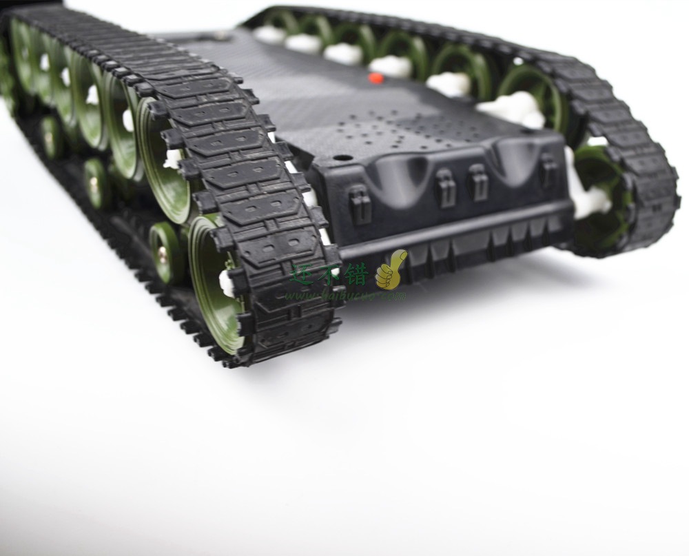 绿色减震坦克底盘 超大 履带车 悬挂 视频小车 履带底盘智能小车