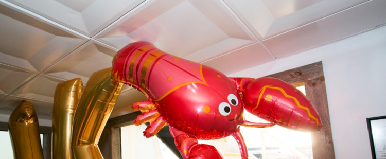 98x78cm 小龙虾铝箔气球 宝宝周岁百天生日海洋主题派对装饰气球