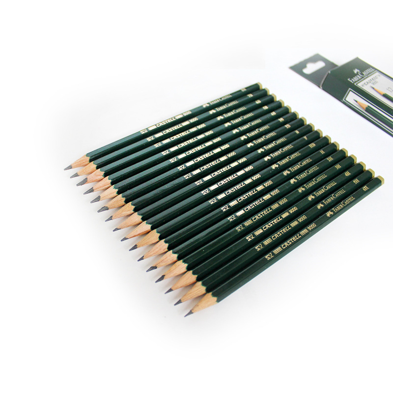 辉柏嘉9000专业素描铅笔 美术绘图铅笔绘画设计专用铅笔6h-3b