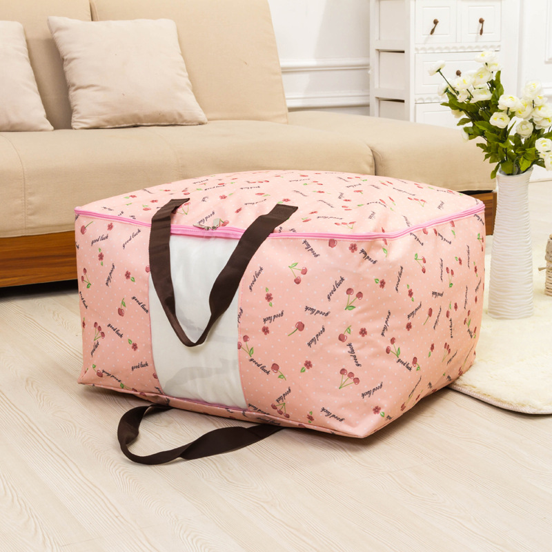 Oxford Cloth Moisture-Proof Coating Printed Quilt Storage Box Clothing Is Dustproof Soft Buggy Bag