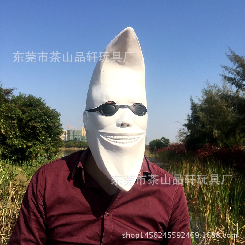 促销专用面具 白色月亮头套 男女月亮人面具 舞会派对搞怪cos耍帅