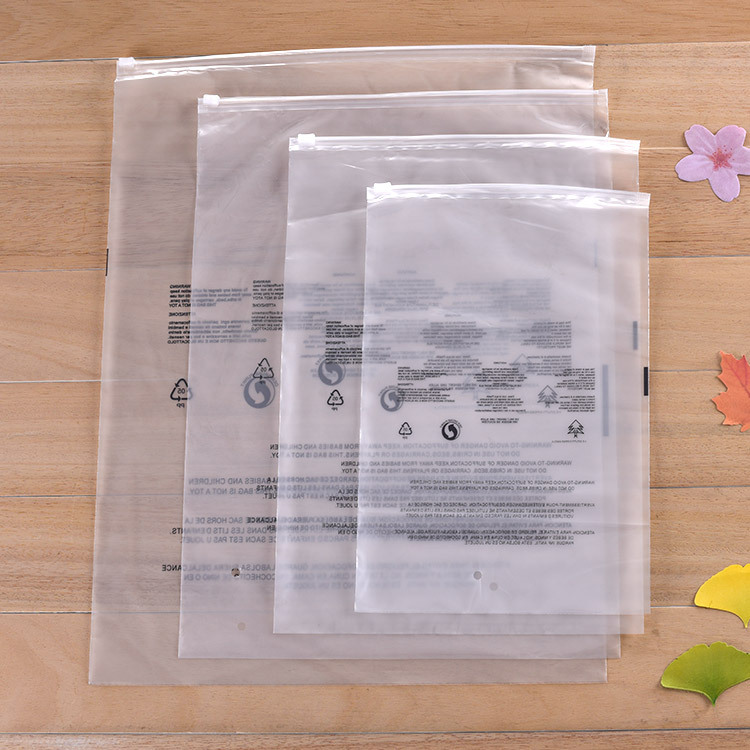 Factory Wholesale Spot Goods Translucent Frosted Ziplock Bag Clothing Packaging Bag Storage Clothing Zipper Bag Can Be Printed
