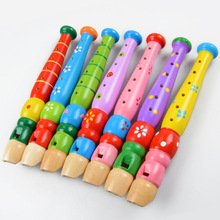 厂家直销 奥尔夫乐器木制彩色小短笛 儿童益智趣味玩具 批发
