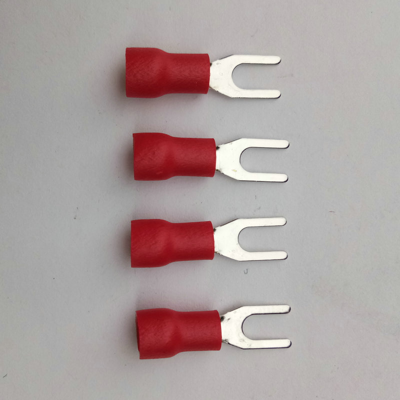 厂家直销 叉形预绝缘端头 u型冷压端子 sv1.25-3.2预绝缘接线端