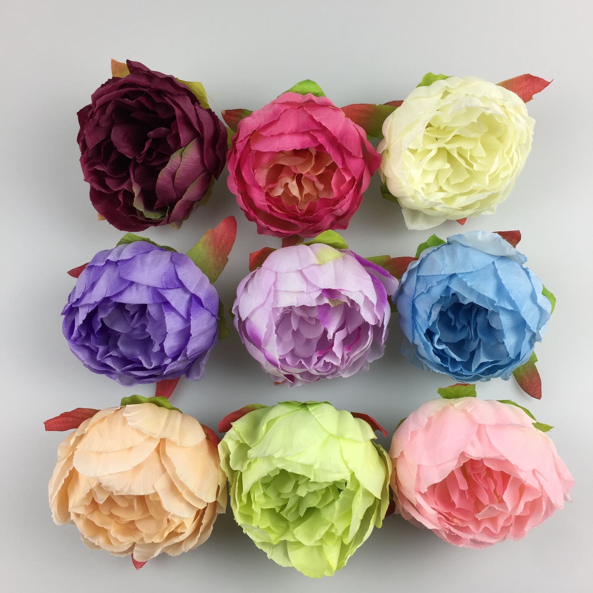 仿真牡丹芍药花头 婚庆绢花diy头饰布花玫瑰花头 大号装饰假