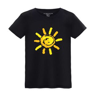 小太阳印花短袖t恤 日系男女情侣装学生青少年简约潮流衣服夏