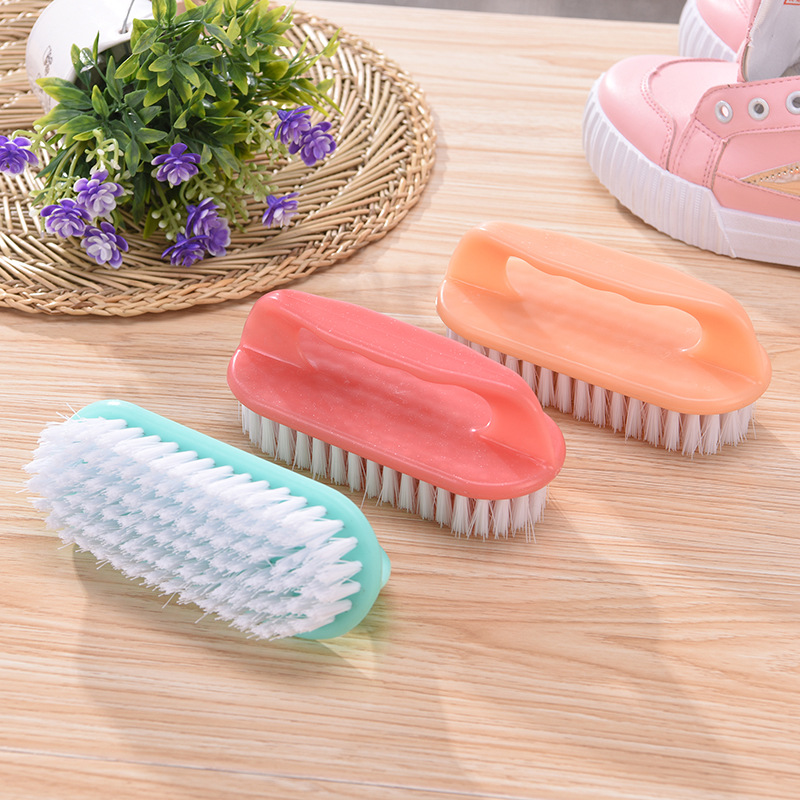 Plastic Cleansing Brush round Toe Clothes Cleaning Brush Shoe Brush Bathroom Cleaning Brush Factory Direct Sales 0720