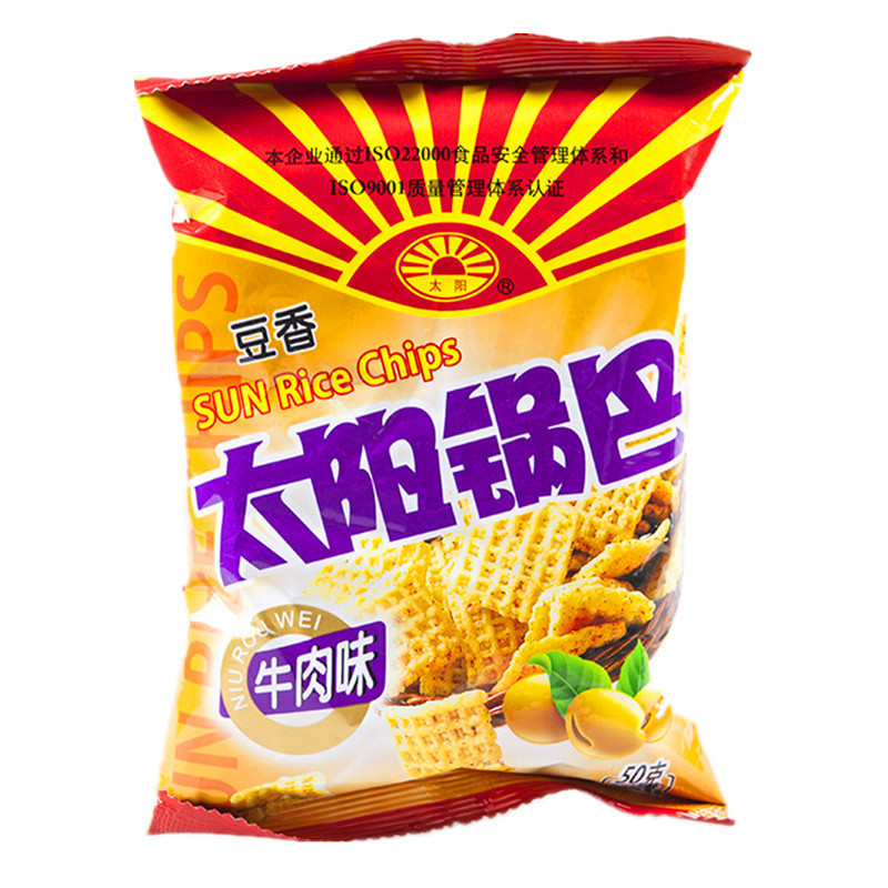 太阳豆香锅巴50g牛肉味单包