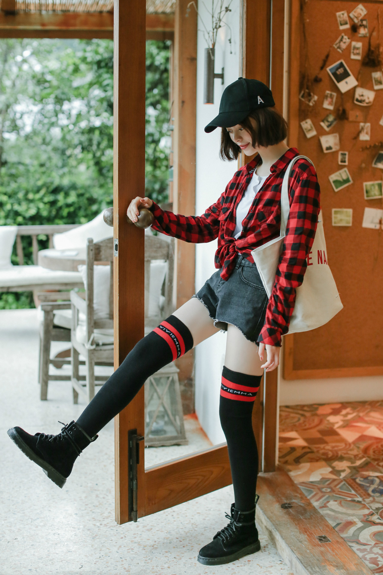 vivi二杠过膝袜长筒二杠女袜棒球袜棉日系学院女袜子厂家3012