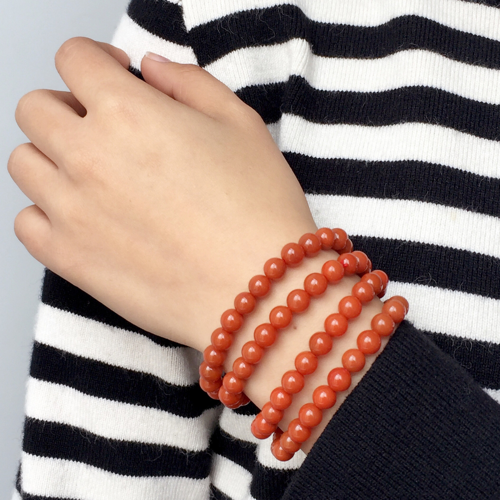 南红手串 天然四川凉山 玛瑙佛珠手链108 复古风 女式佛珠手链