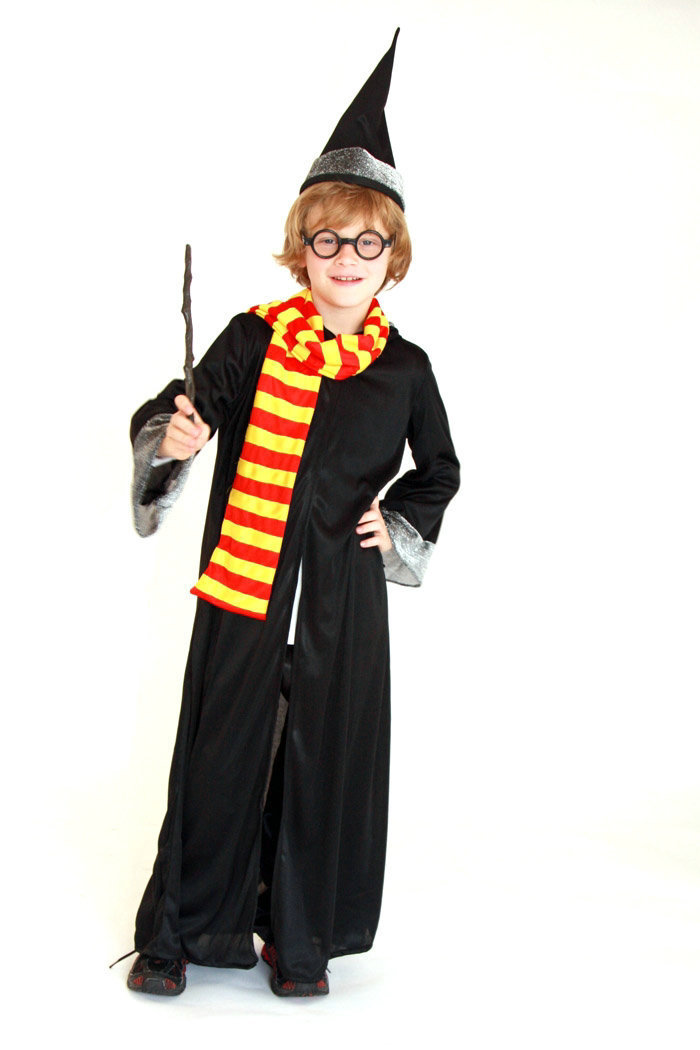 万圣节化妆舞会儿童派对幼儿园哈利波特哈利服饰袍子五件套魔法师