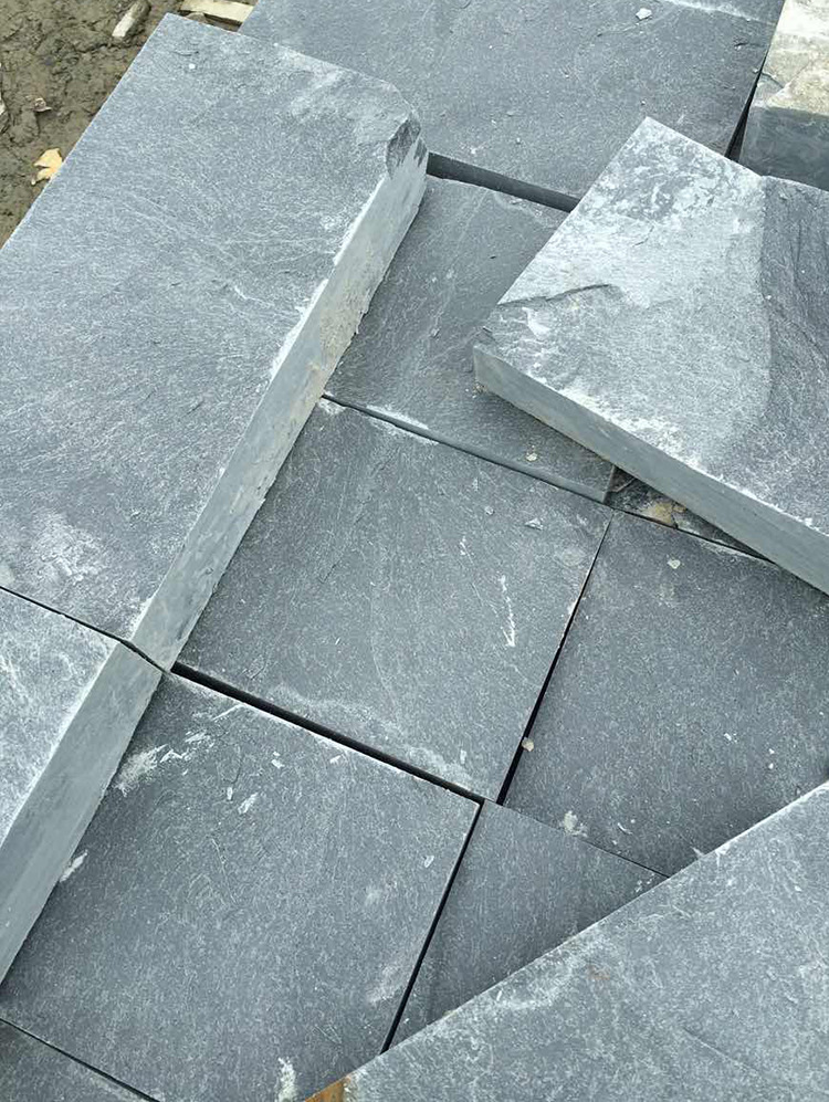 天然黑色板岩 园林庭院地面别墅通用青石板 厂家直销