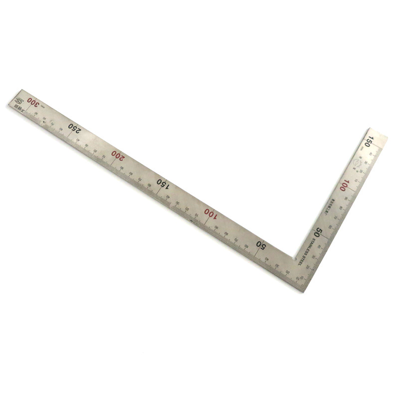 钢拐尺 角尺 钢尺 l型直尺 绘图工具 直角加厚不锈钢直尺 直角尺