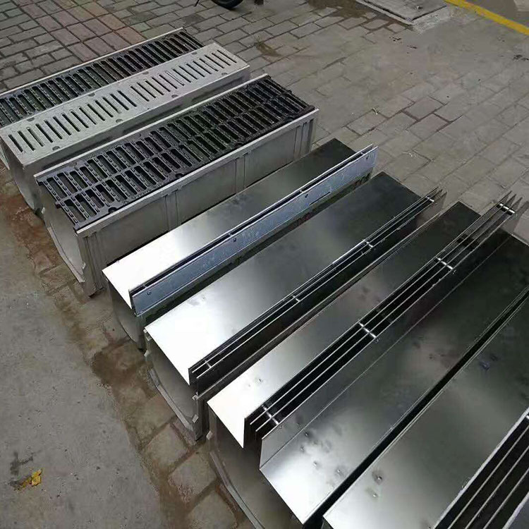 304不锈钢成品排水沟u型树脂混凝土线性下水道地沟格栅缝隙井盖板