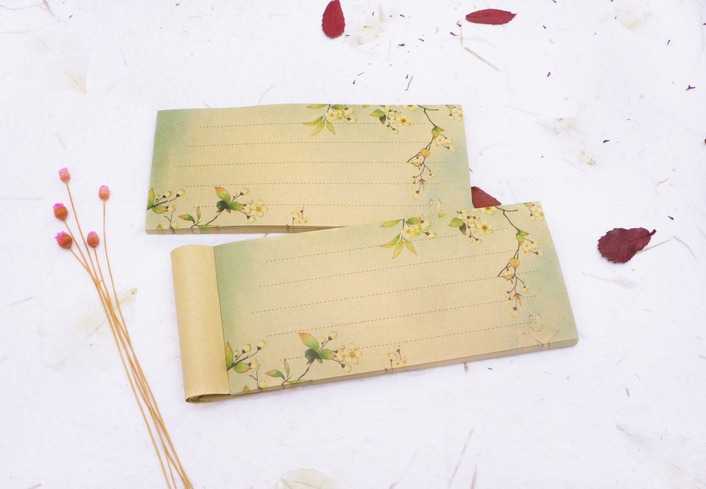 中国风古风牛皮纸条形本便签本随身携带可撕便签记事本学生用品