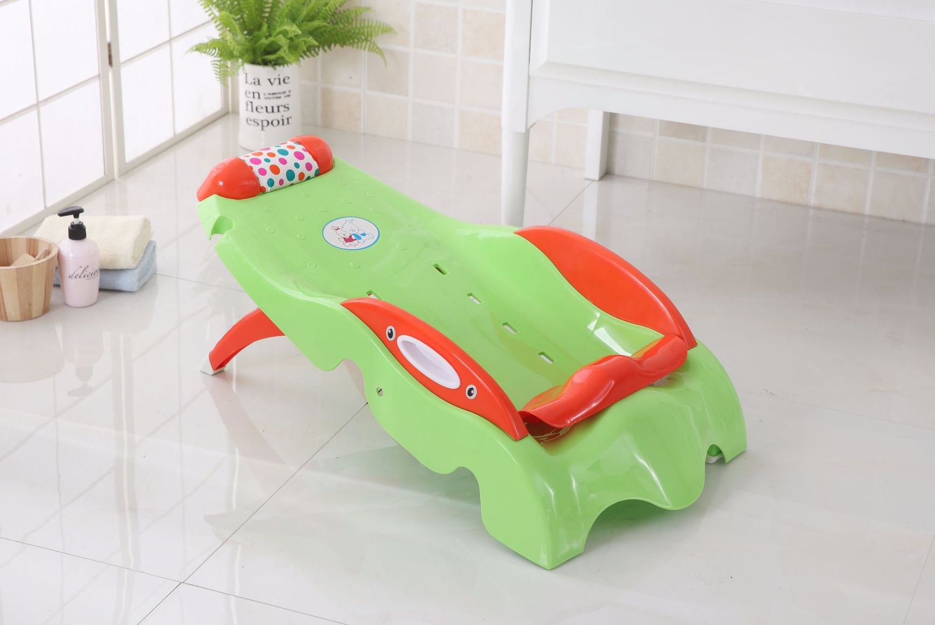 乐比熊儿童洗头椅宝宝洗澡椅塑料洗头椅可调节婴儿洗发椅批发