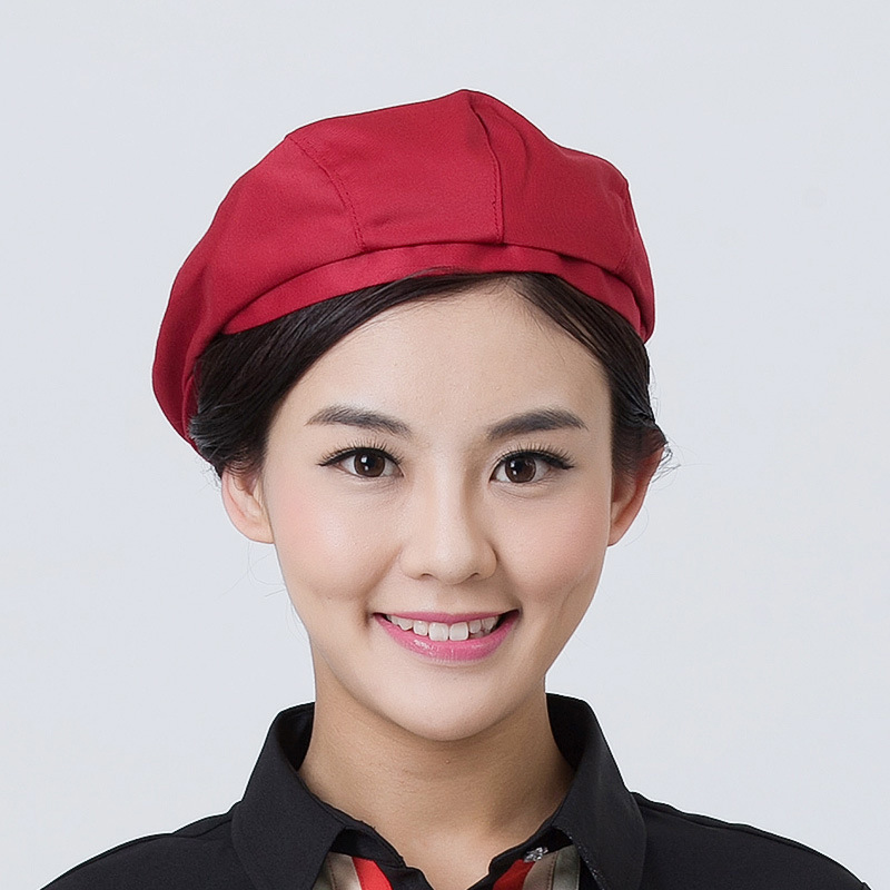 酒店厨师帽子餐厅服务员男女通用工作贝雷帽快餐蛋糕店鸭舌前进帽