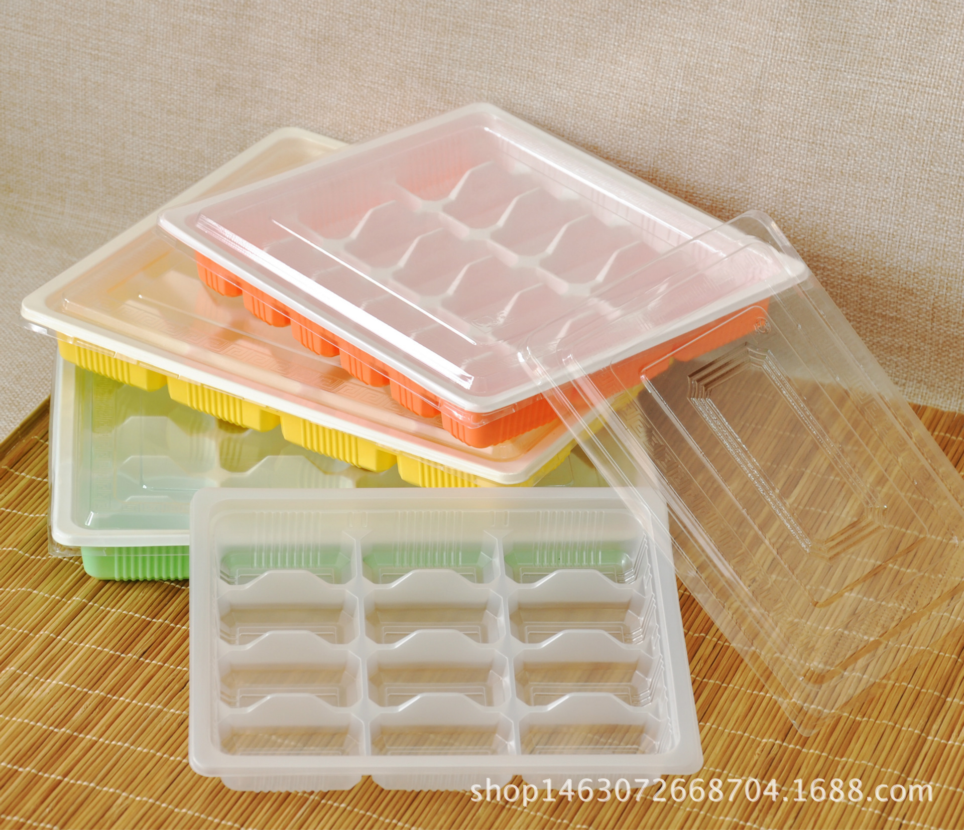 一次性速冻水饺盒饺子托馄饨盒外卖打包盒加厚20格饺子盒带盖包邮