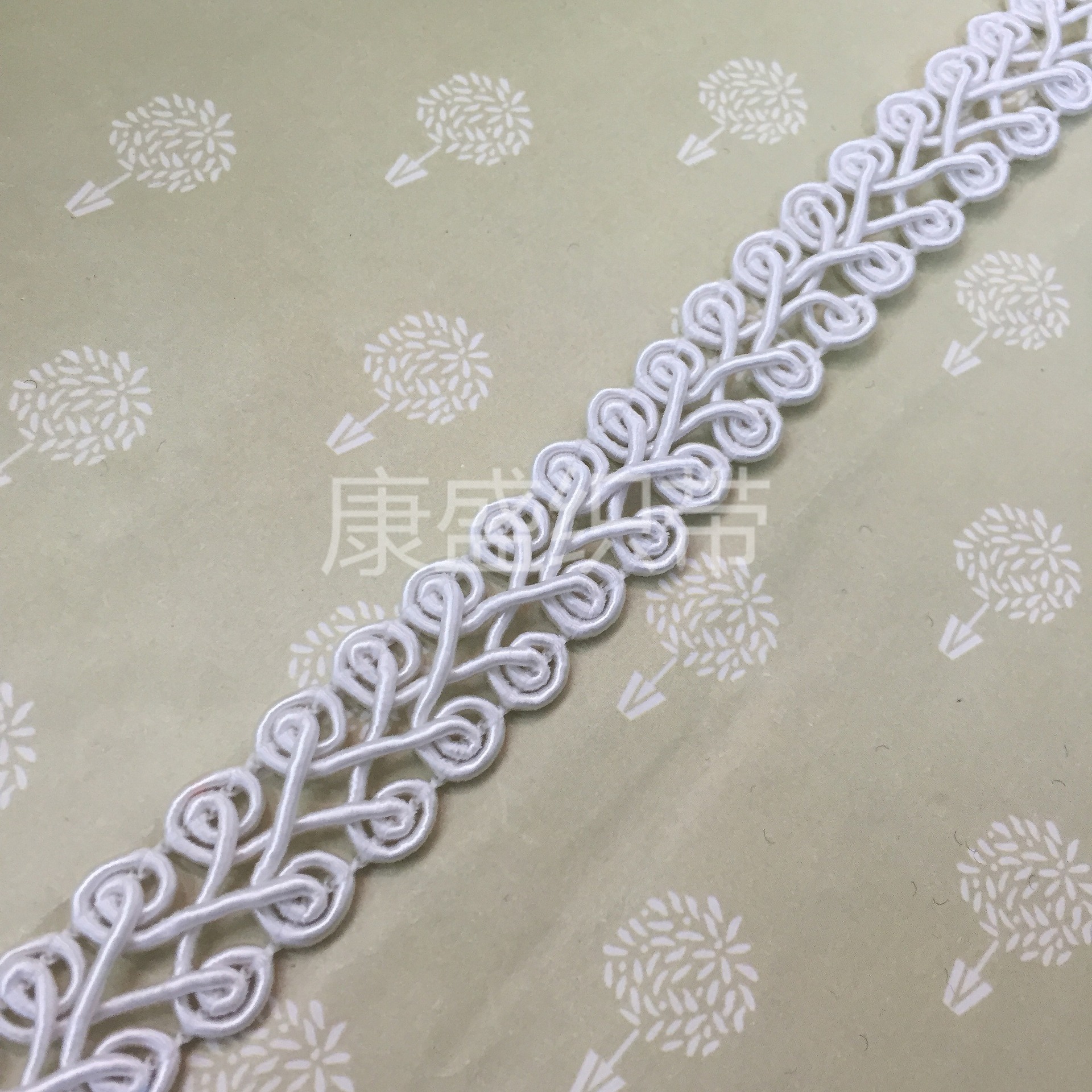 8865#2cm花式花边勾边带蜈蚣带8字型织带包根绳金银线扁绳