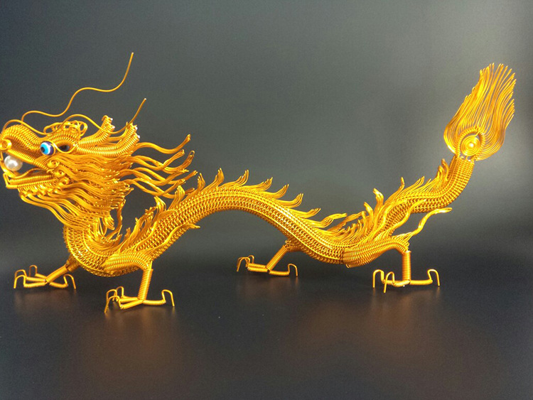 【65厘米龙】玩秀创意手工艺品金属丝diy龙模型特色旅游纪念品