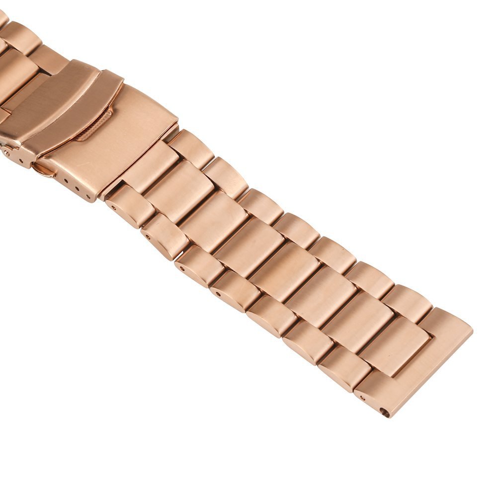 适用于佳明garmin fenix3 三株表带不锈钢表带三珠链式保险扣钢带